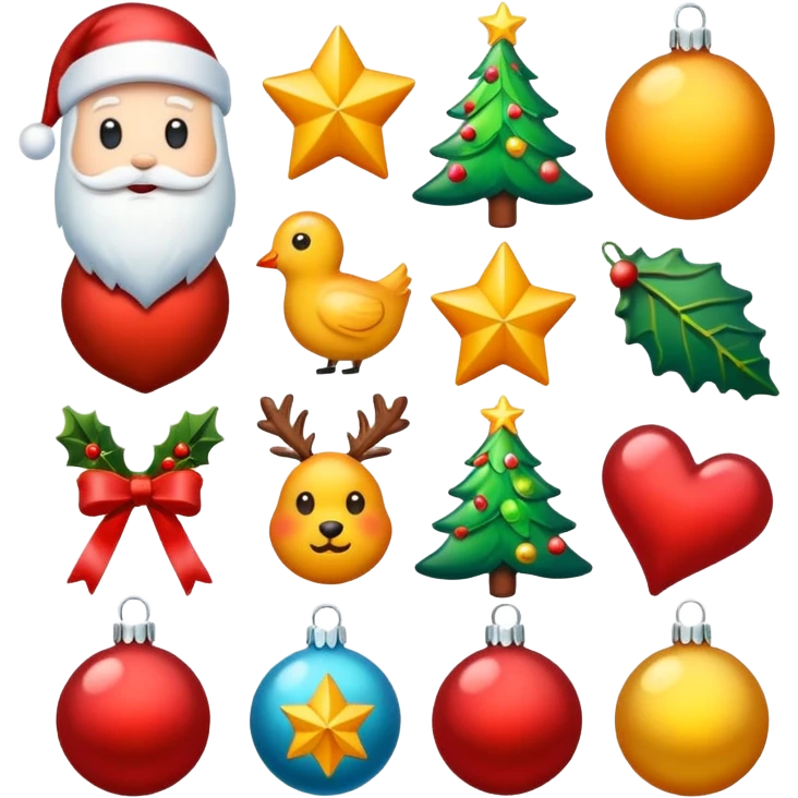 Create Christmas stickers emoji