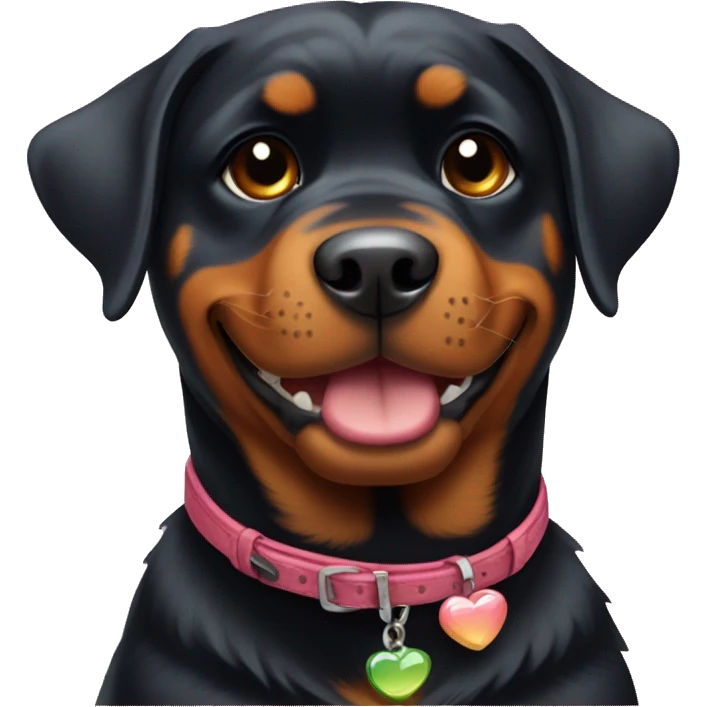 Rottweiler but make it really cute and add cute accessories  emoji