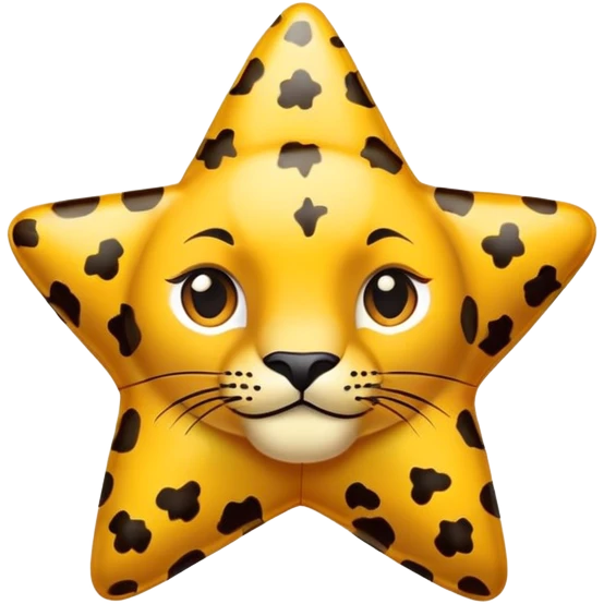 Una estrella con estampado de leopardo  emoji