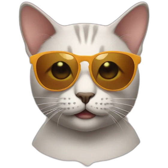 Cat with sunglasses emoji