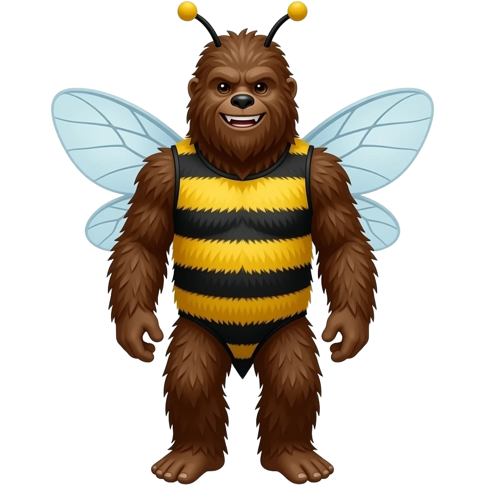 sasquatch dressed as a bee emoji
