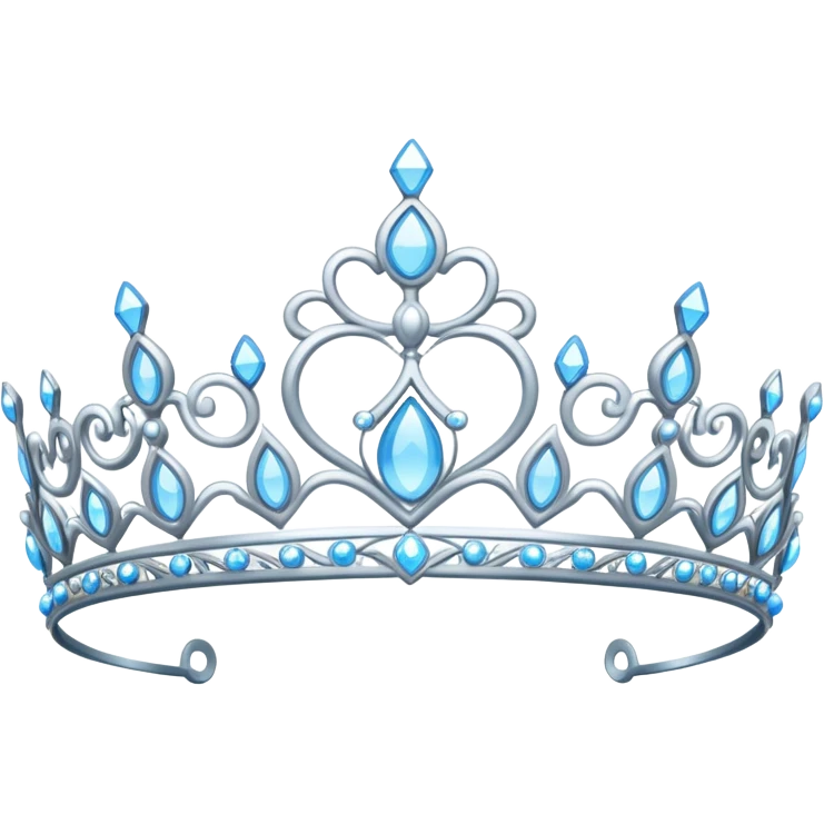 Light blue tiara emoji