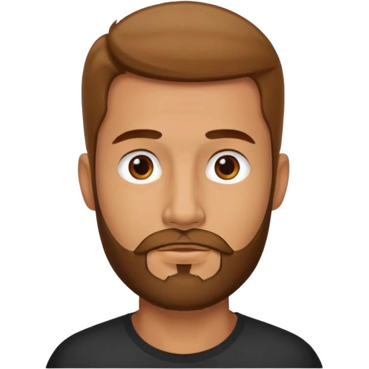 the man with a beard only on his chin emoji