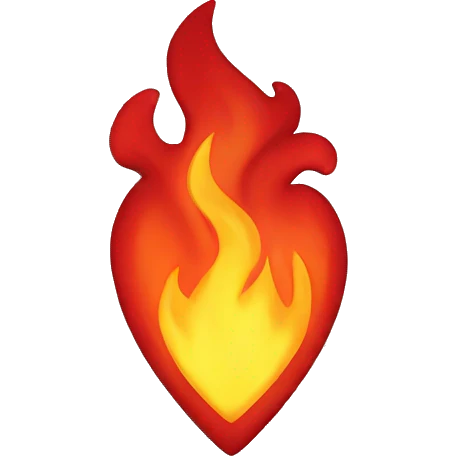 Heart fire emoji