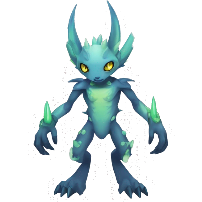 cute cool edgy ethereal alien punk Digimon-Fakemon-animal full body emoji