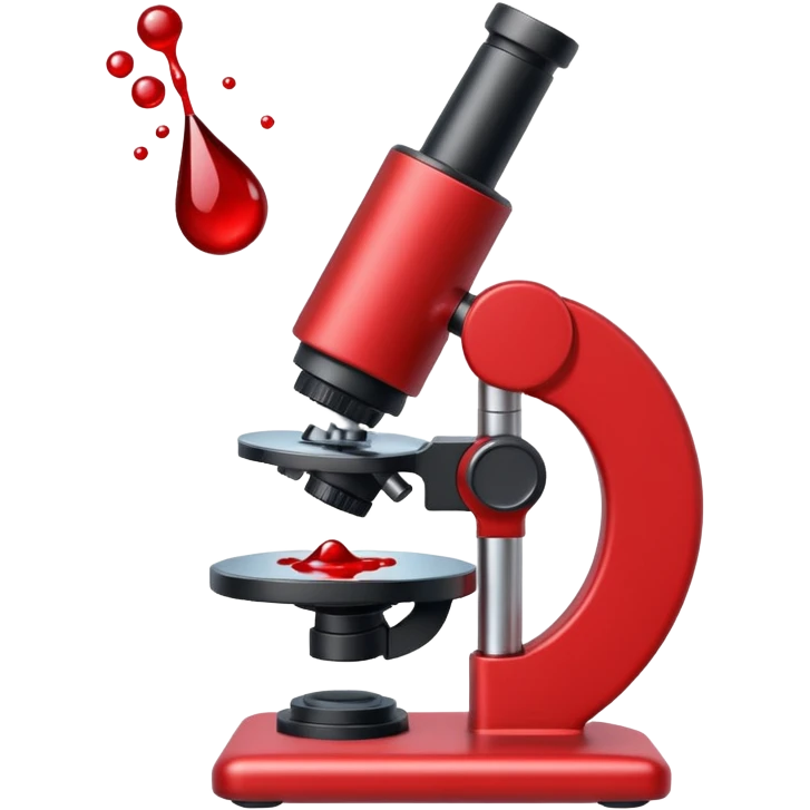 olhando sangue no microscopio emoji