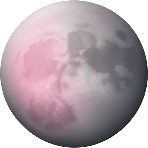 pastel pink moon emoji