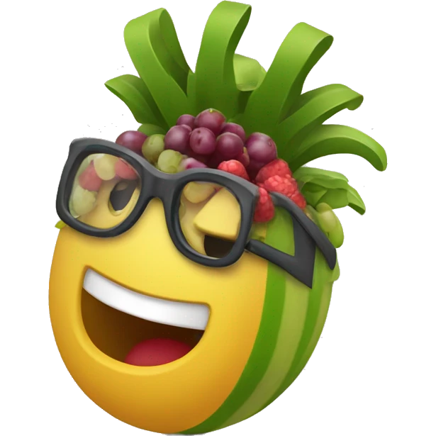 Tubarão com fruta emoji