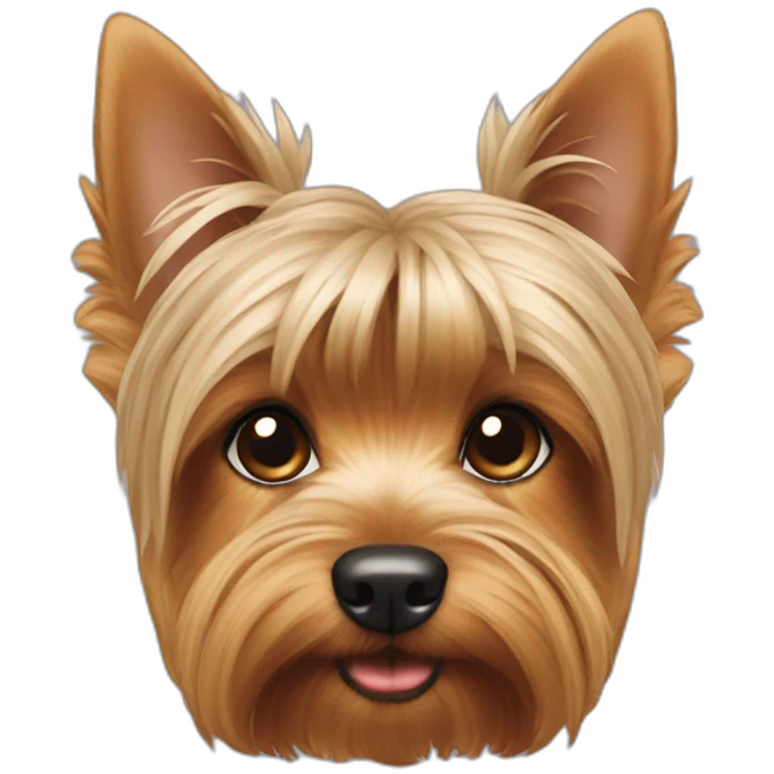 Yorkshire terrier one ear up e one ear down emoji