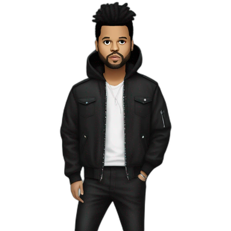 the weeknd in concert outfit emoji