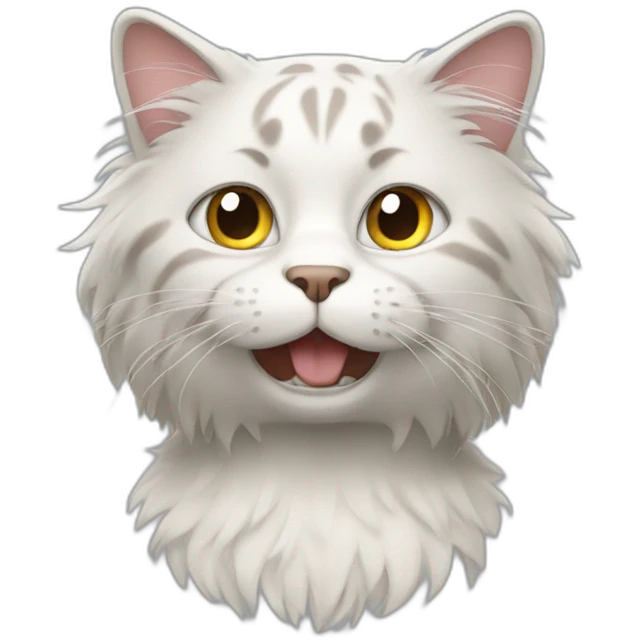 Cat with hair emoji