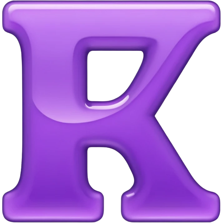 purple letter T emoji