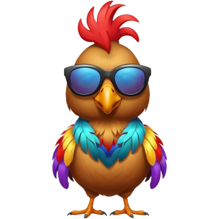 roosters with sunglasses emoji