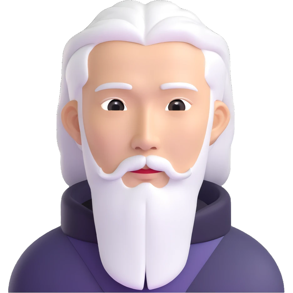 white haired handsome Chinese man emoji