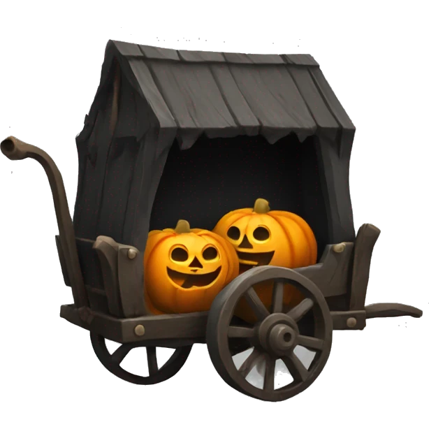 evil pumpkin cart emoji