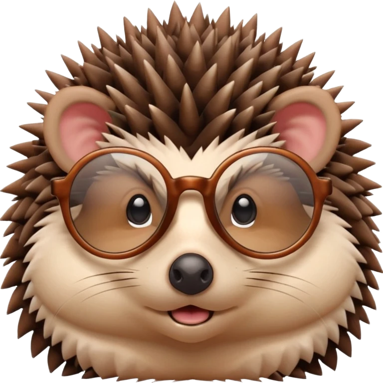 hedgehog with glasses emoji