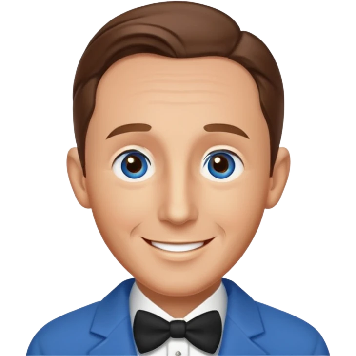 Bing Crosby with blue eyes, brown hair emoji