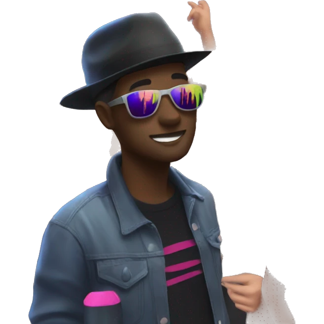Friends in a edm concert  emoji