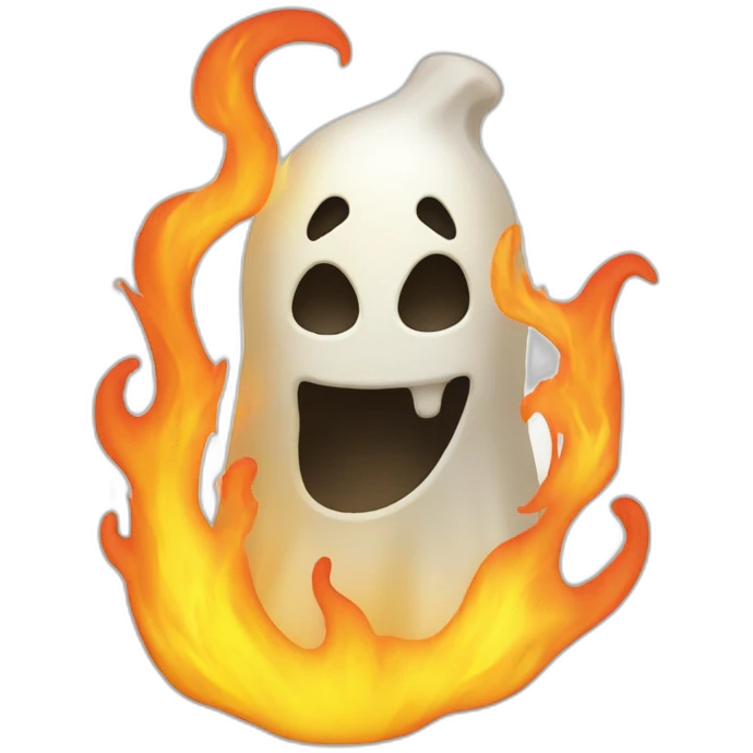 ghost on fire emoji