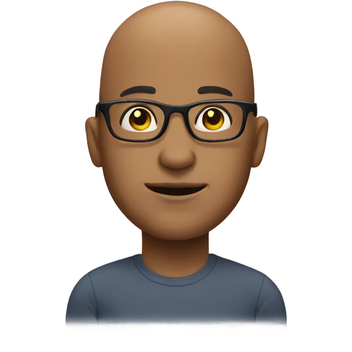 Bald dude w glasses emoji