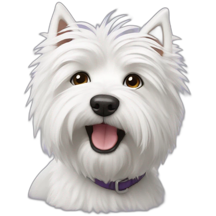 Fluffy westie emoji