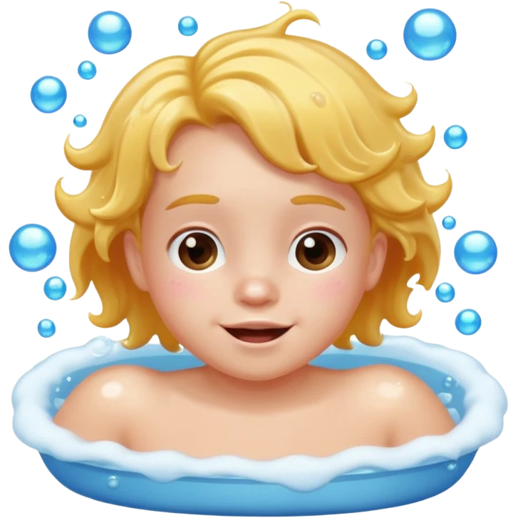 white kid taking bath emoji