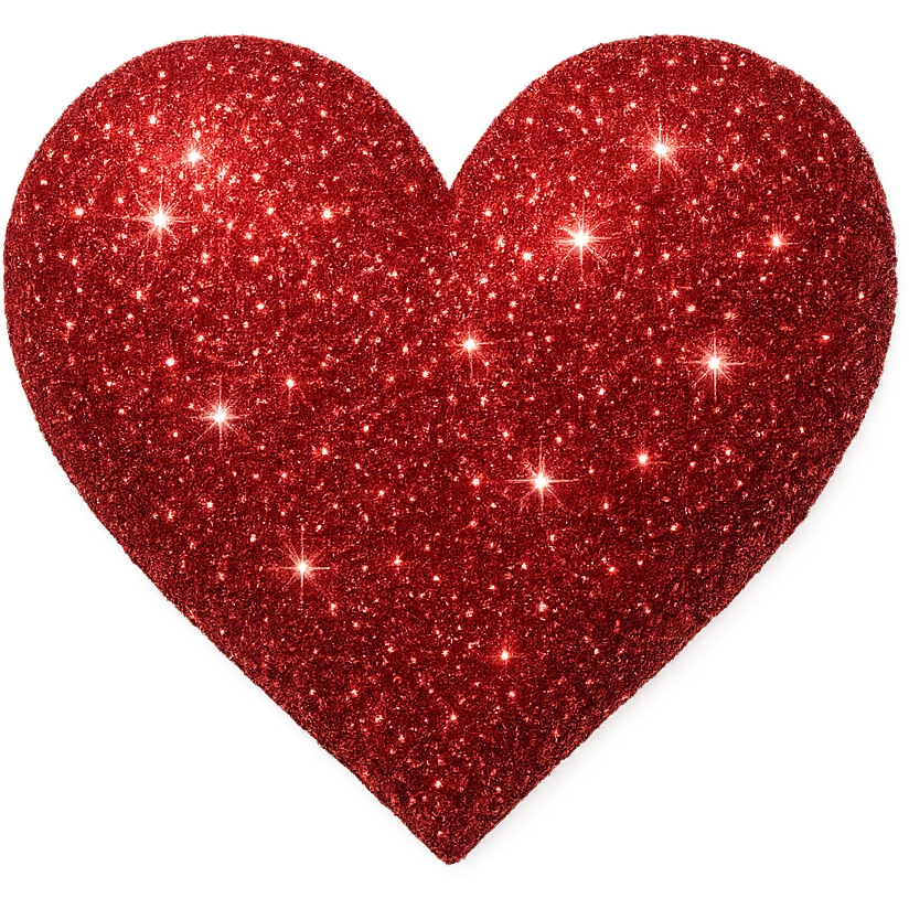 heart with a glitter texture emoji