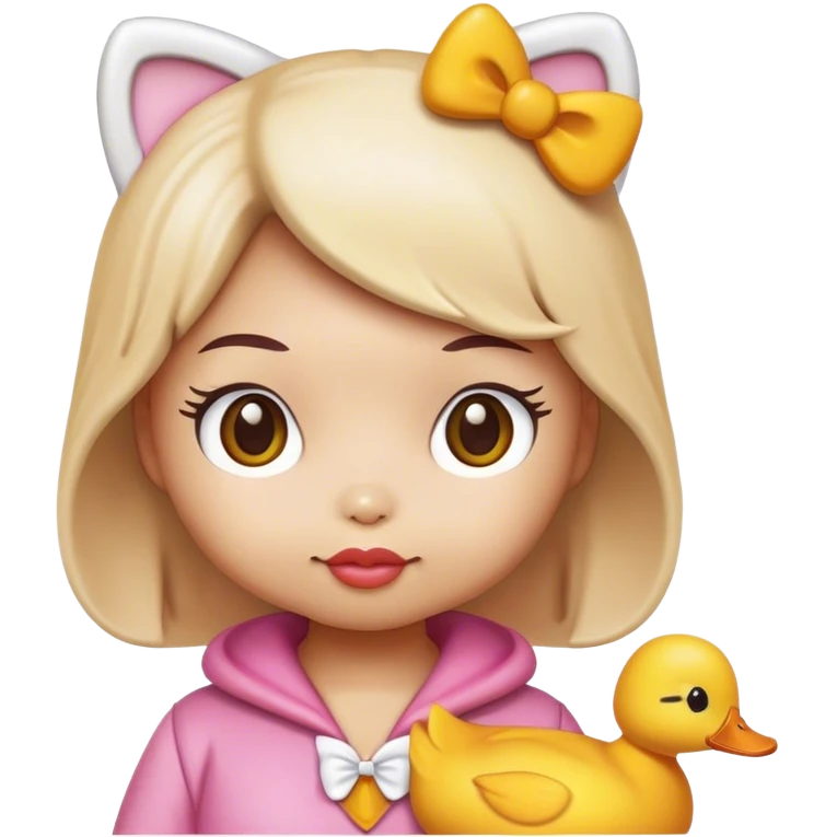 Hello kitty en canard emoji