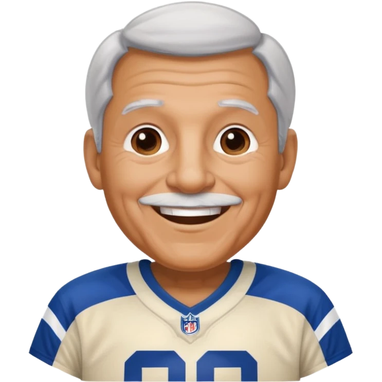 A grandpa playing football in Indianapolis Colts jersey emoji
