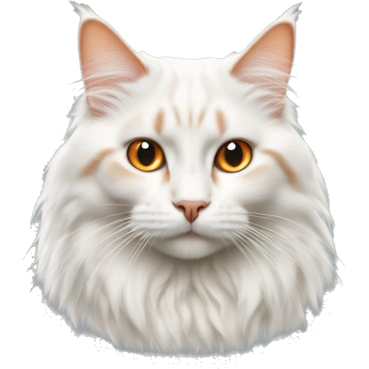 Hyper realistic white orange ragdoll cat  emoji