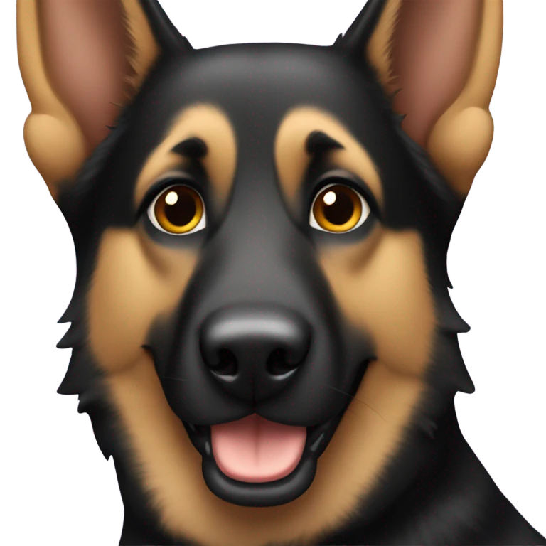 the dog is a German Shepherd black emoji