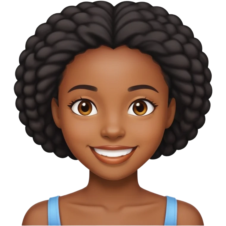 Black girl smiling  emoji