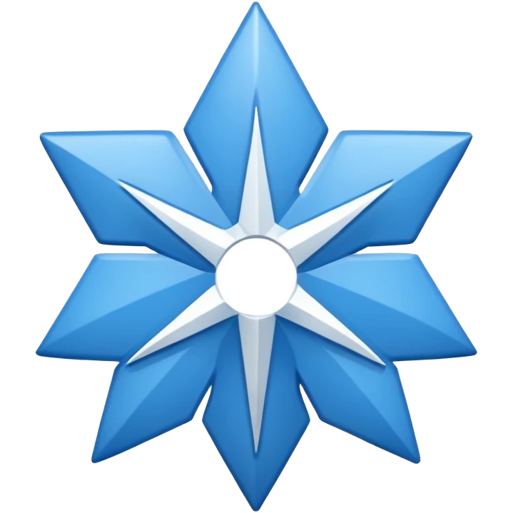 simple blue medical star of life symbol emoji