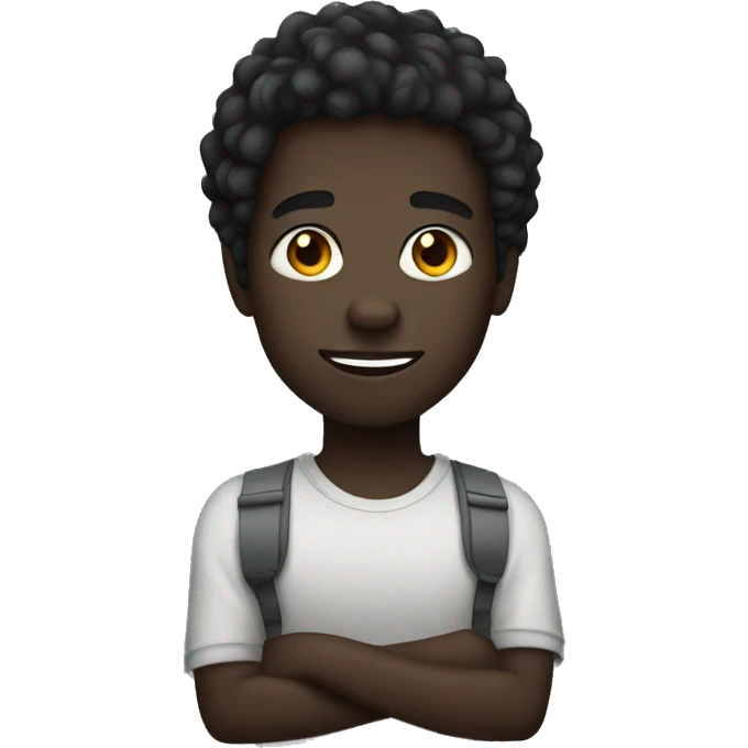 Dark skin boy emoji