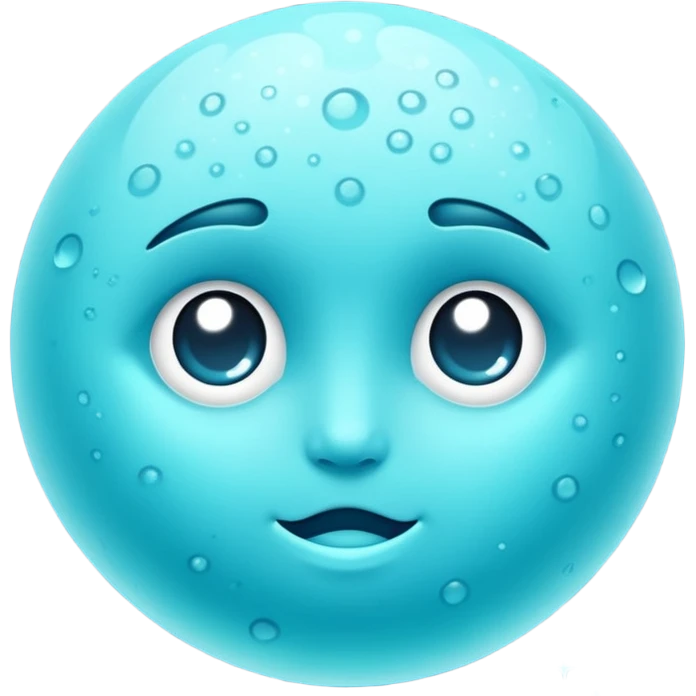 Glitter cian moon emoji