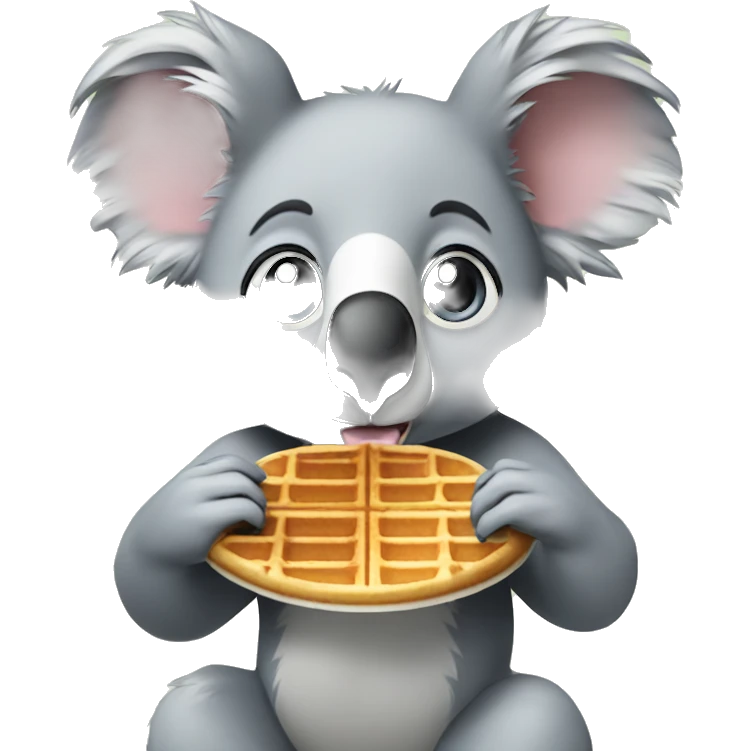 Koala eating a waffle  emoji