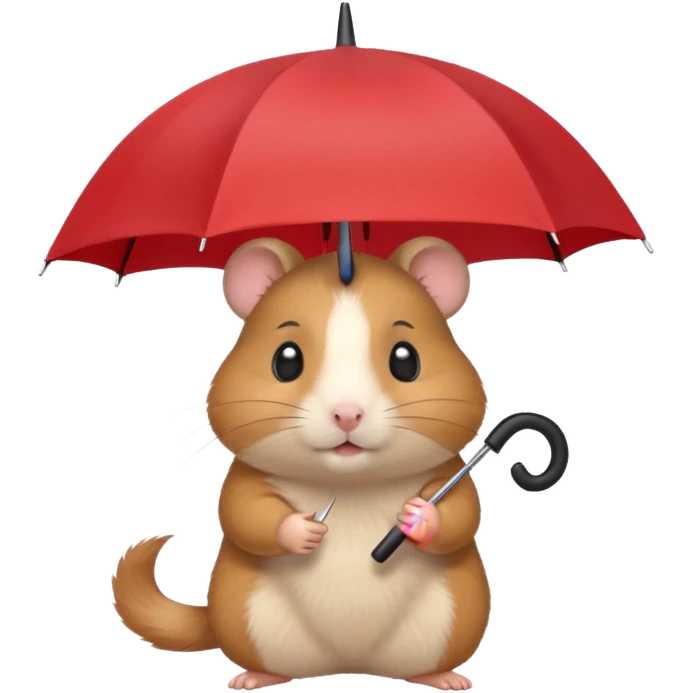 hamster holding an umbrella emoji