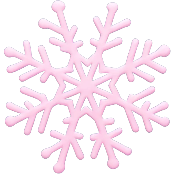pastel pink snowflake  emoji