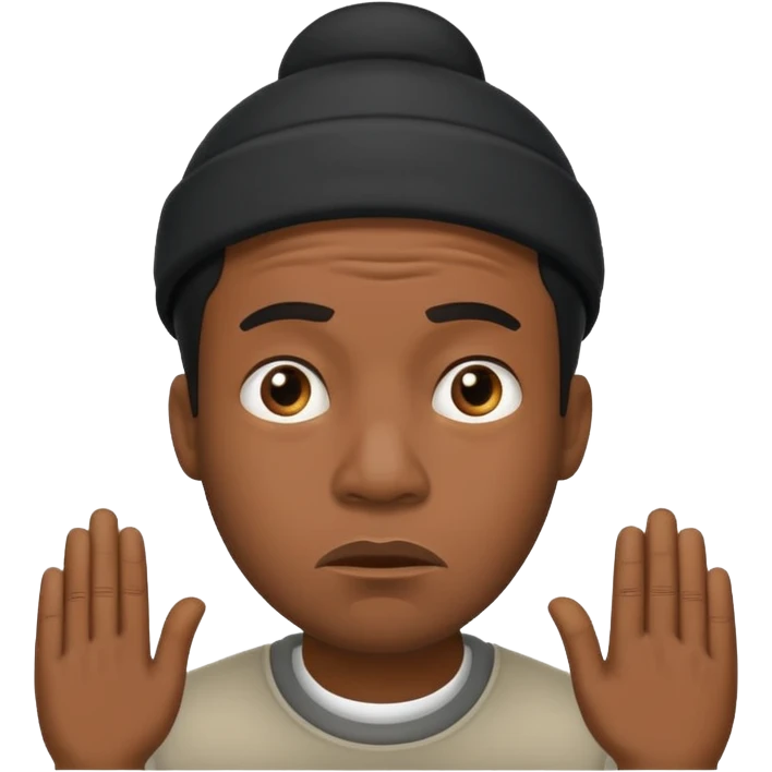 Confused black man emoji