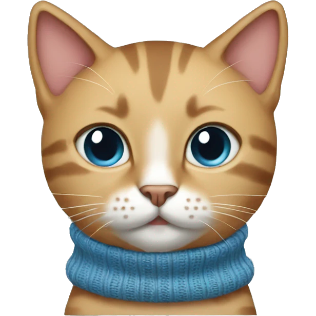 Cat wearing a sweater  emoji