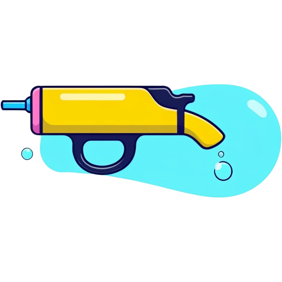 Water gun shooting bubbles emoji