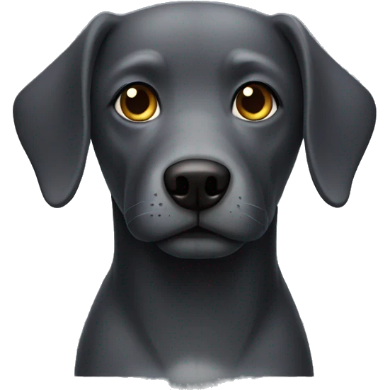 dark grey dog emoji