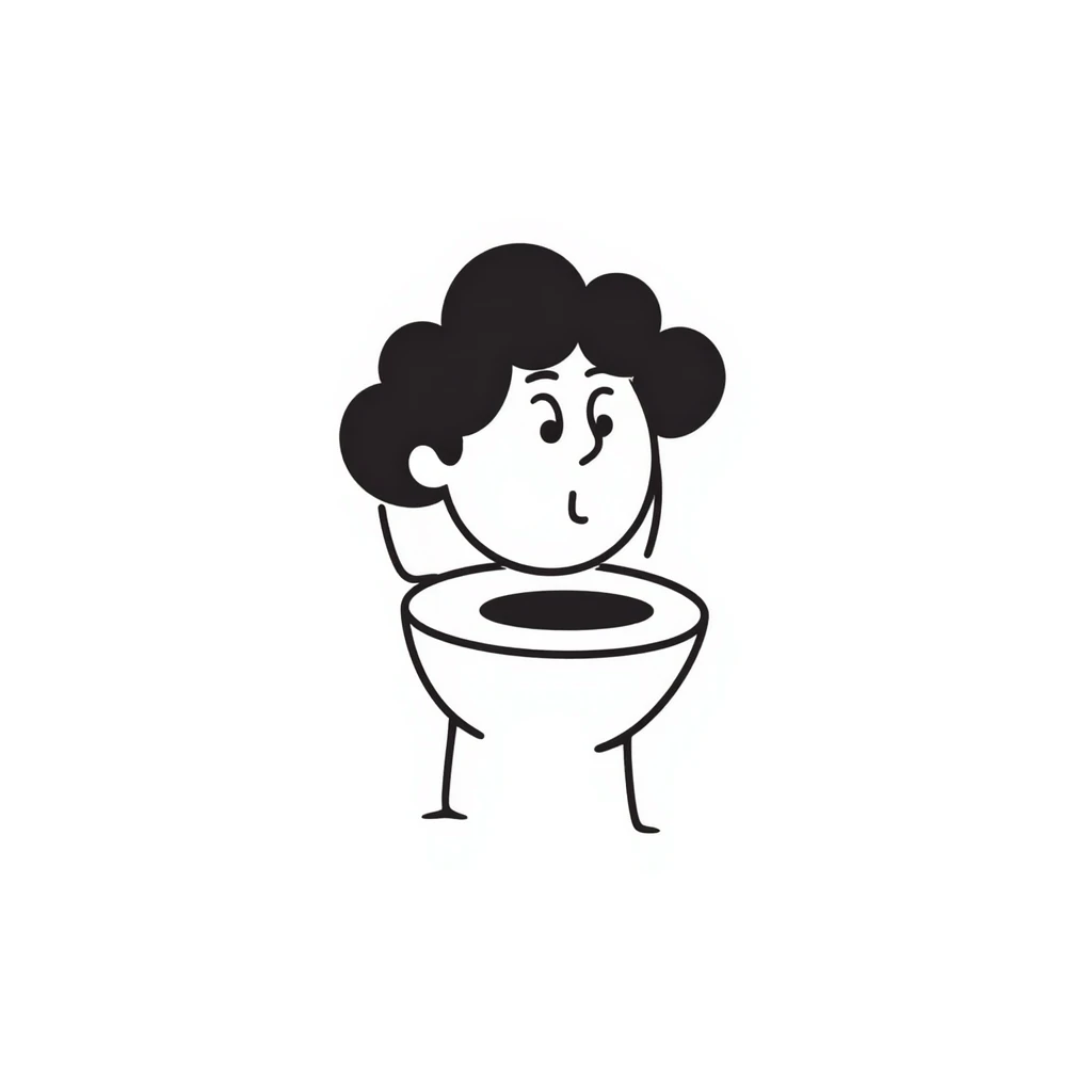 Toilet with a human head sticking out from the bowl emoji