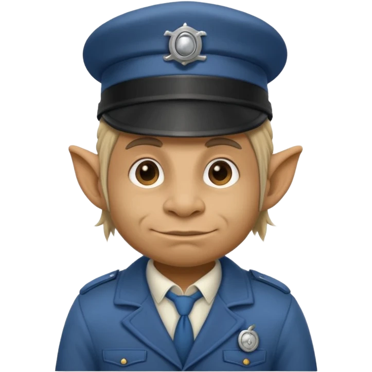 Troll with a train outfit on emoji
