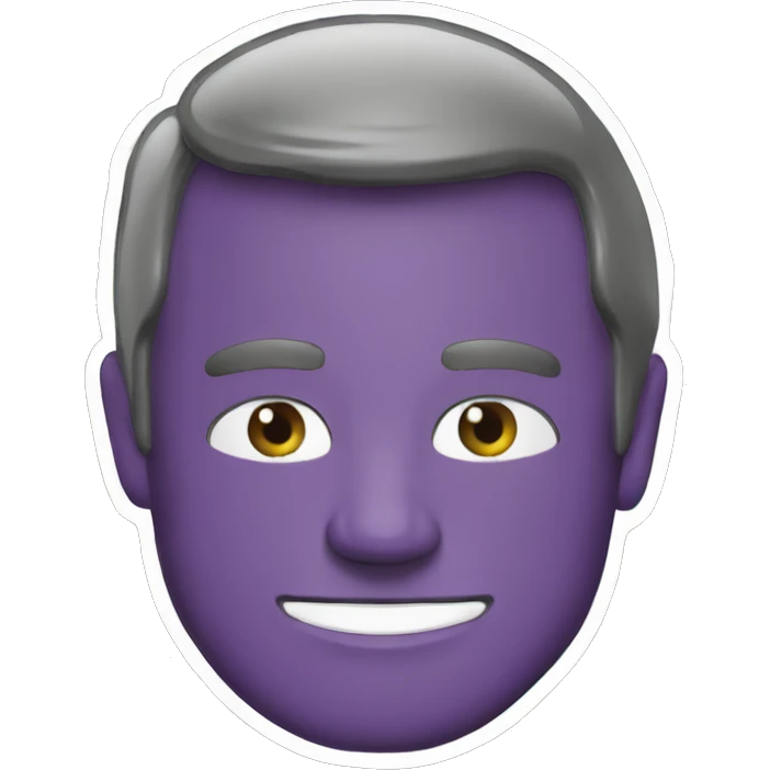 Macron qui est sur une aubergine  emoji