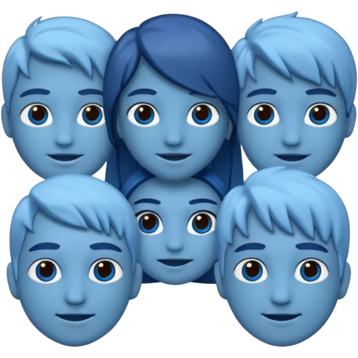 Amigos azul mari bjo emoji
