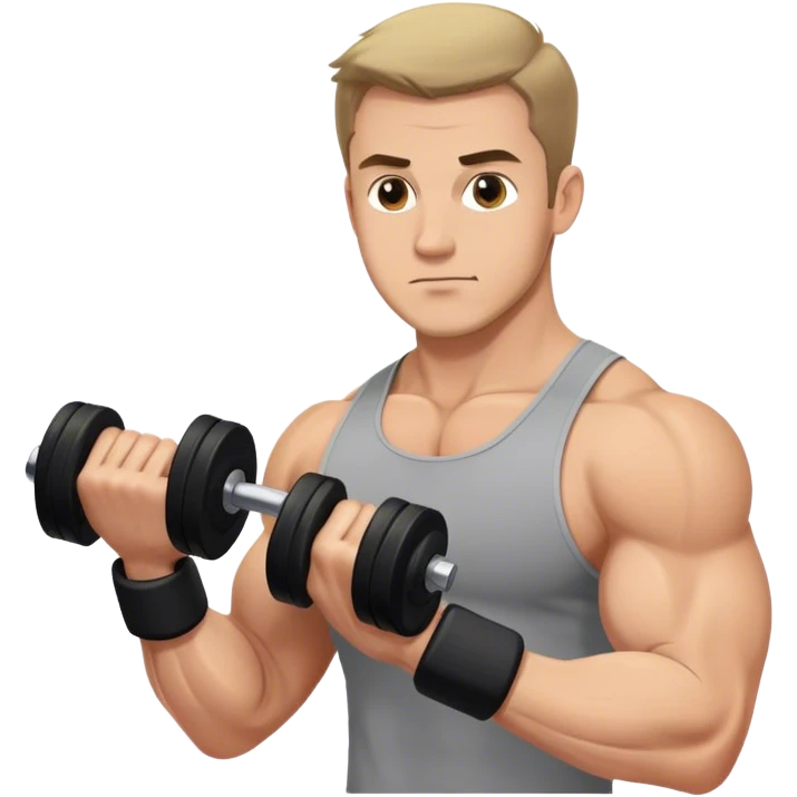 man weighted wrist curl emoji