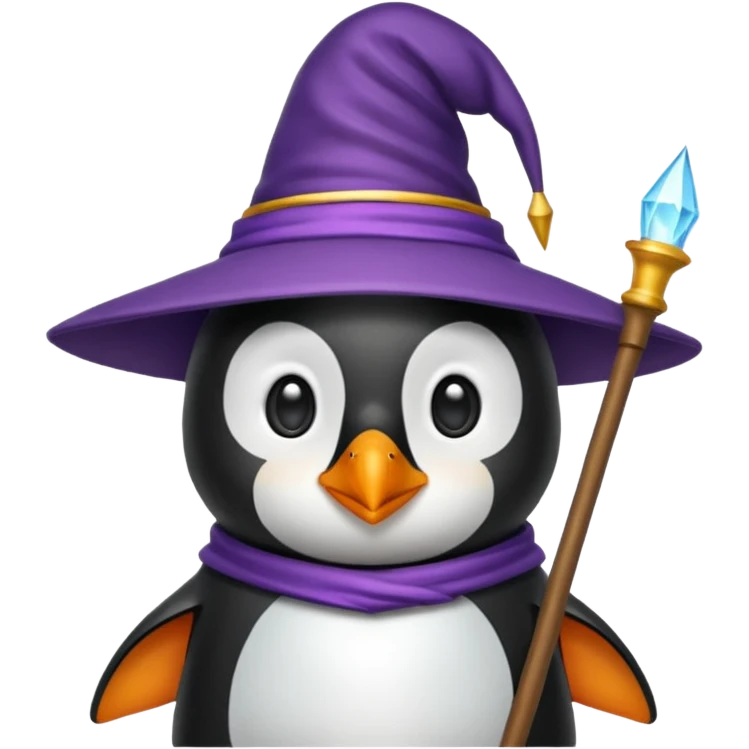 Penguin Wizard emoji