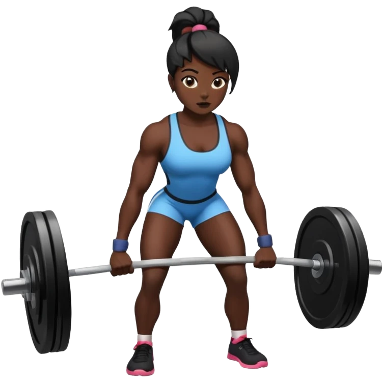 Deadlift woman black emoji
