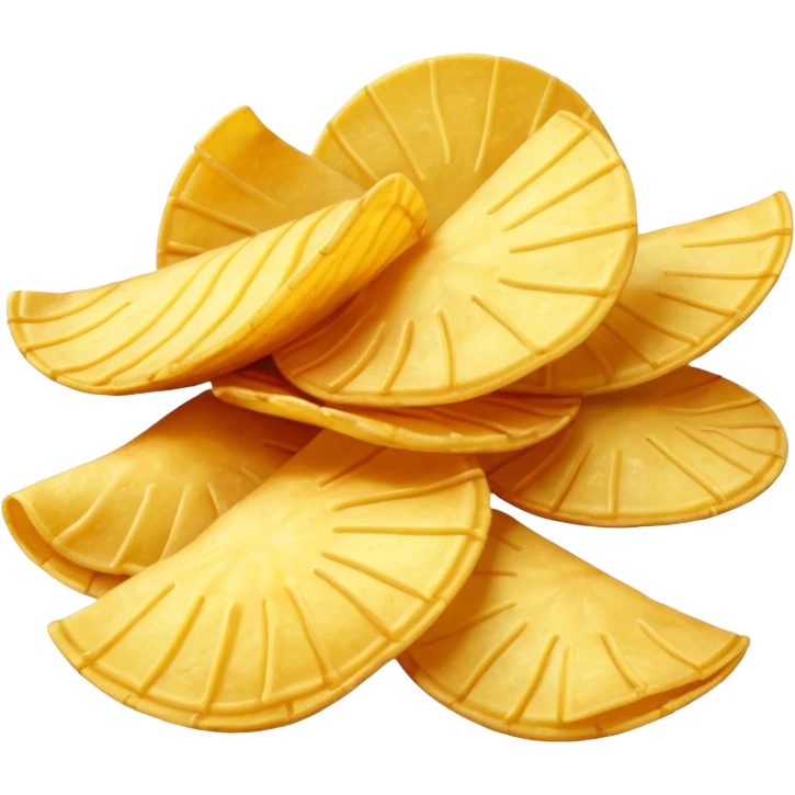 Create a Potato chips emoji in IOS style with transparent background that is 1024 x 1024 emoji